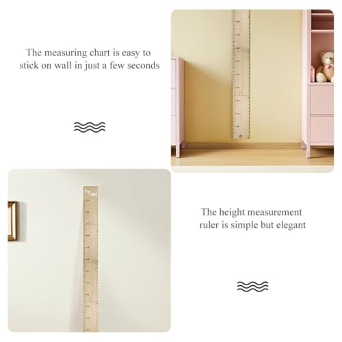 Medidor de altura infantil para pared en dormitorios de bebé con láminas decorativas de madera 3
