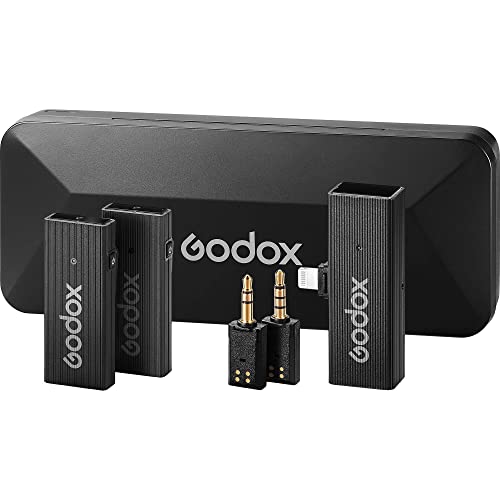 Image of Godox MoveLink Mini LT 2-Person Wireless Microphone System for Cameras & iOS Devices (Classic Black)