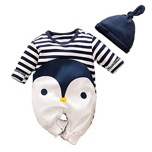 Yierying Infant Baby Baby Boys Girls One Piece Romper Cotton Hedging Jumpsuit Winter Perfect for Daily Baby Clothes Navy Blue