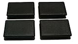 Upper Bound Set of 4 Black Truck Bed Stake Hole Cover Plugs for Dodge Ram 1994 to 2010 Models