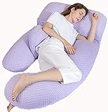 JIYTG Shape Full Body Maternity Pillow for Side Sleeping and Back Pain Relief Pregnancy Pillow for Sleeping with Nursing Baby Design Support