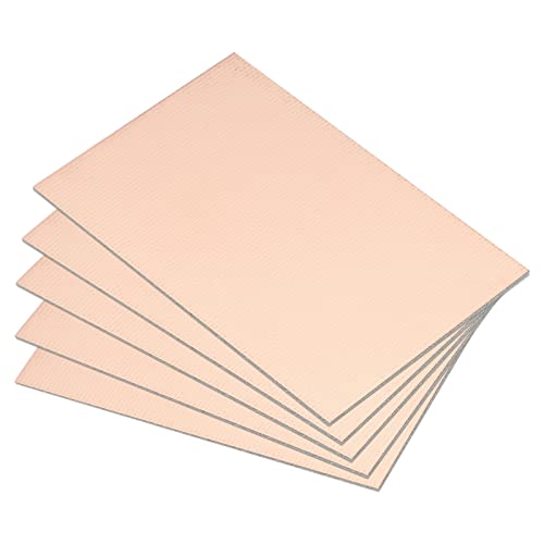 PATIKIL FR4 Double Side Copper Clad, 5 Pack 70 x 50 x 1.2mm PCB Laminate Circuit Board