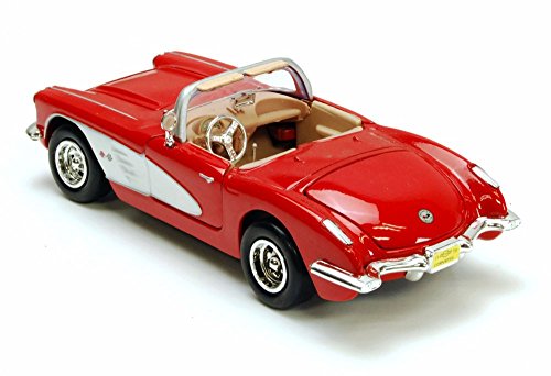 Modelo Chevrolet Corvette Convertible 1959 a escala 1:24 rojo miniatura 5