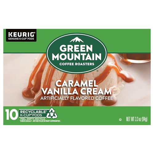 Image of Green Mountain Coffee Roasters Caramel Vanilla Cream Keurig K-Cup Coffee, 10 ct