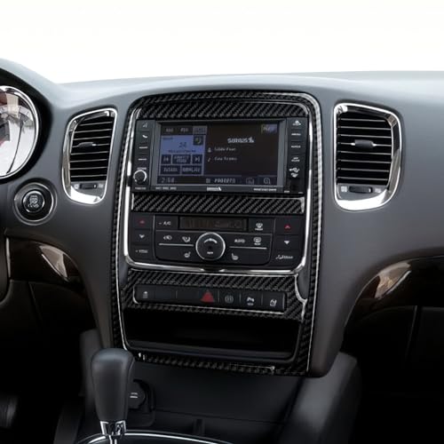 Image of Center Multimedia Panel Decals for 2011-2013 Dodge Durango Accessories Carbon Fiber Stickers