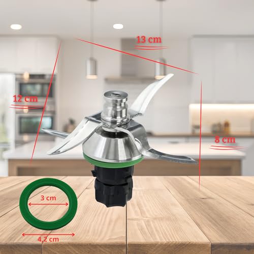 Miniatura 6 de Set Cuchillas Thermomix Tm5 2 Juntas Cubilete Cepillo Cuchilla Thermomix Tm5 Acero Inoxidable Sus420 Apta Para Lavavajillas Recambios Compatibles Con Cuchillas Thermomix Tm6 Y Tm5 Tm 5 6