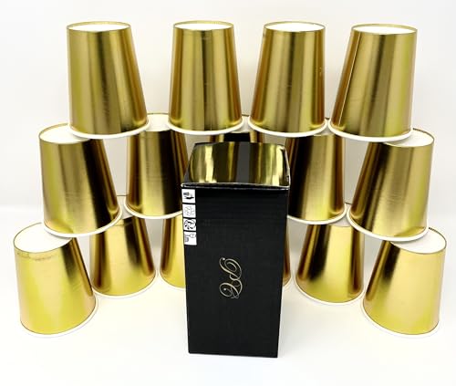 Professional Class- Voted No.1 for Quality Lot de 15 gobelets en carton doré de 440 à 255 ml