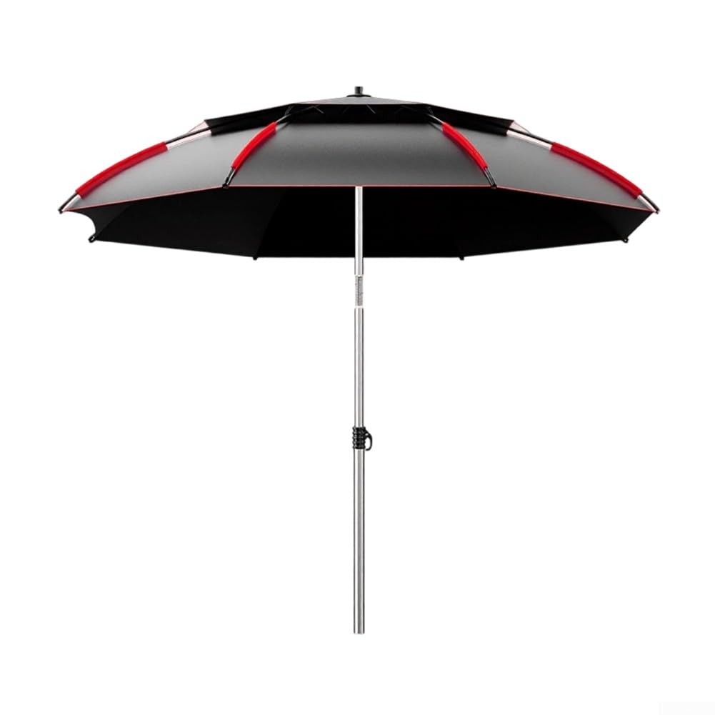 Paraguas de pesca de 1,8 m, pantalla de pescador portátil, para protección UV, impermeable, resistente al viento, con eje antirrotación de 12 bordes (B)