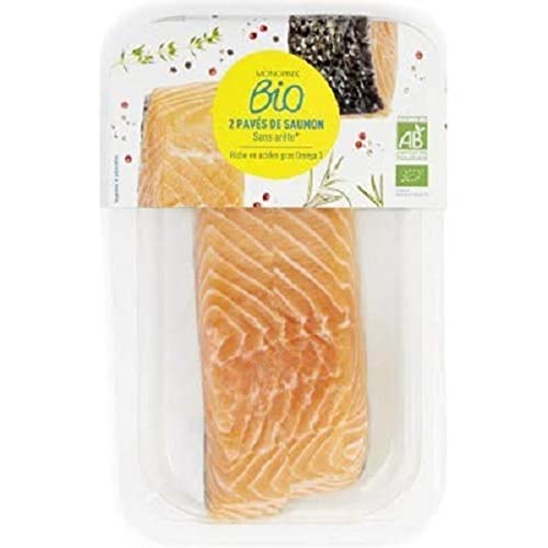 Monoprix Bio Pavés de saumon bio - La barquette de 2 - 240 g