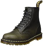 Der 1460 ist der Original Dr. Martens Stiefel. Wiedererkennung an: 8 Ösen, klassisches Dr. Martens Glattleder, geriffelte Seiten, Fersenschlaufe, gelbe Naht, und eine angenehme, luftgepolsterte Sohle.