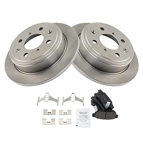 Image of TRQ Rear Ceramic Brake Pad and Rotor Set