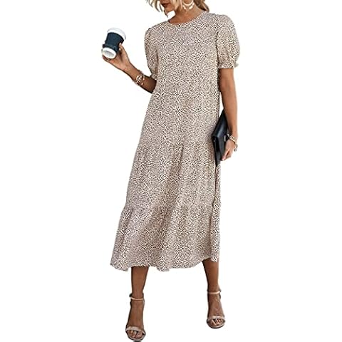 PRETTYGARDEN Women's Summer Boho Floral Print Dress Cover