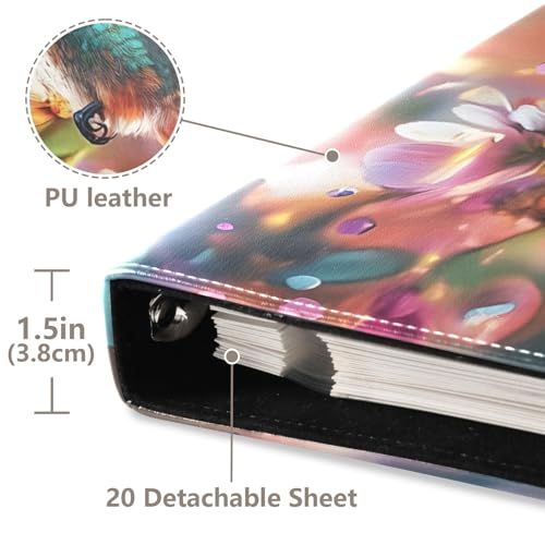 Álbum de Fotos Autoadhesivo con Diseño de Colibrí y Flores, Cubierta de Cuero Sintético PU, para Álbumes DIY, Bodas, Aniversarios y Recuerdos Familiares miniatura 4