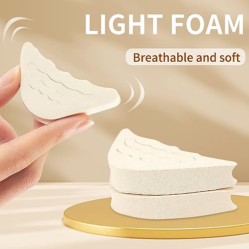 Image of 4 Pairs Toe Filler Inserts for Shoes Too Big,Adjustable Toe Plug Reusable Shoes Filler, Shoes Inserts for Women Men Pumps Flats Sneakers to Relieve Discomfort Beige