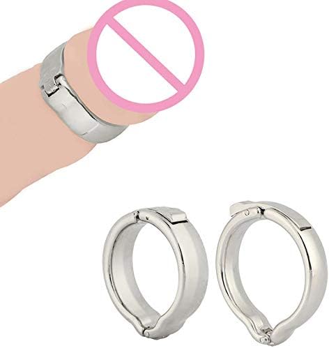 2 Pcs Adjustable Ĉǿǿçk Řinĝ GⱢ-åňs Řinĝ Stainless Steel Male Mâstrubåtȅr Řinĝ Ƥéénǐs Řinĝ Extender Sliver Delay Time Lock for Men Gay