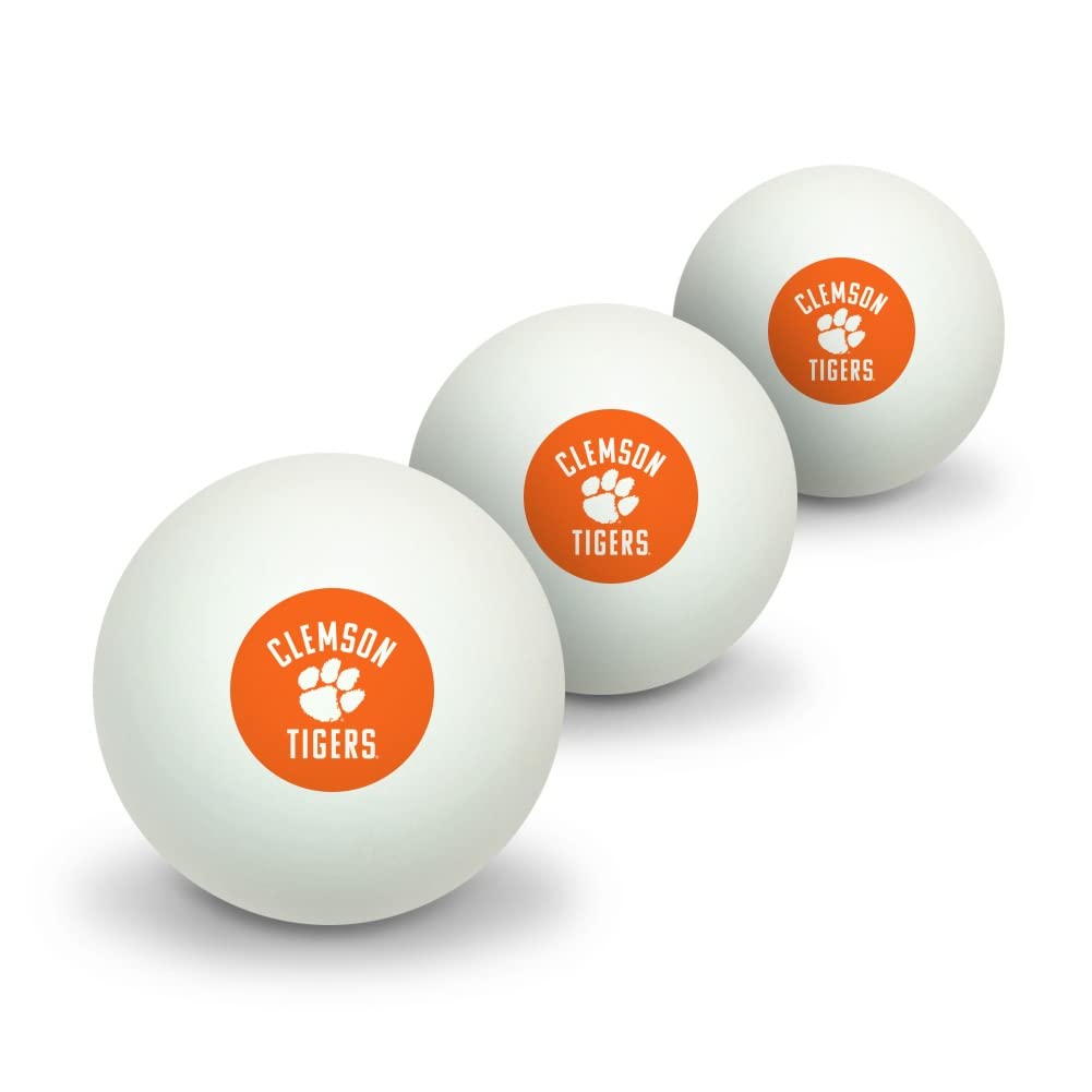 GRAPHICS & MORE Clemson University Tigers Logo Novelty Table Tennis Ping Pong Ball 3 Pack