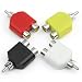RHX 4x RCA Y Splitter Adapter 2Female to 1Male For Audio Video AV TV Cable Convert