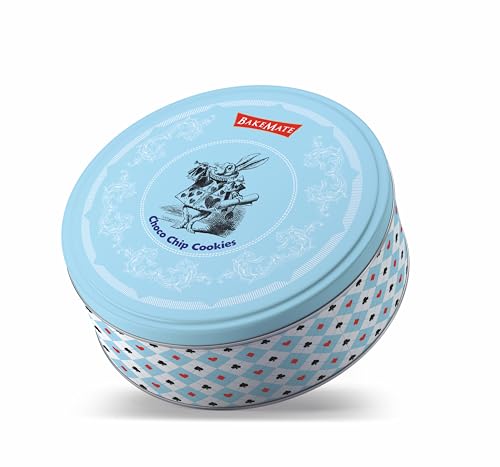BakeMate Choco Chip Cookies Tin – Chocolate Chip Biscuits, 340g | Festive Gift Pack for All Occasions