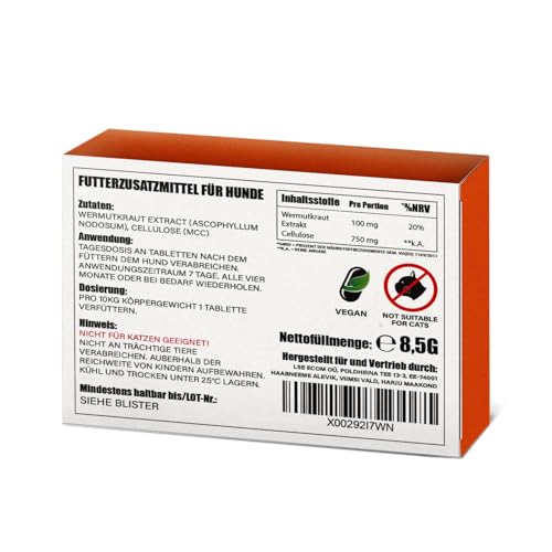 Adema Natural® Zeckilen – Zeckenschutz Hund – Zeckentabletten für Hunde - Ideal für den täglichen Gebrauch und den Schutz unterwegs - Futterergänzung mit natürlichen Inhaltsstoffen