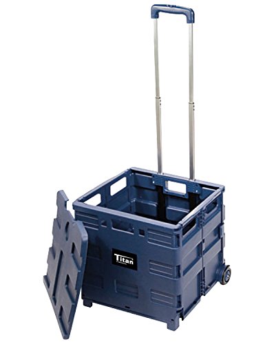 Titan Products Versatile Folding Storage Cart with Wheels (TCC604)