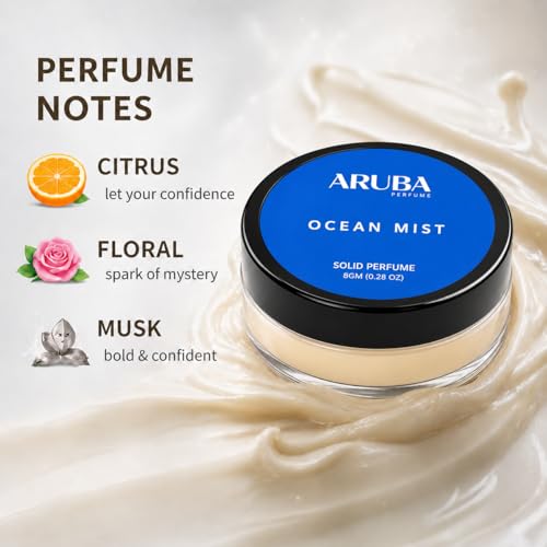 Image of Alcohol Free Ocean Mist Solid Perfumes | Wax Perfumes for Men & Women | Cologne | Strong & Lasting Fragrance | Gifting Pack for Him & Her