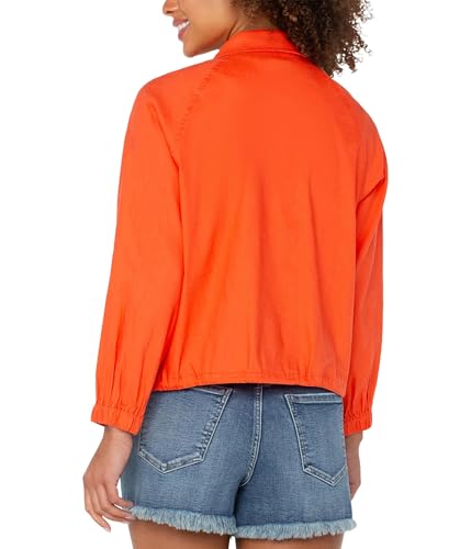 Liverpool Los Angeles Women's Raglan Sleeve Jacket With Cinch Hem, Clementine, Large2