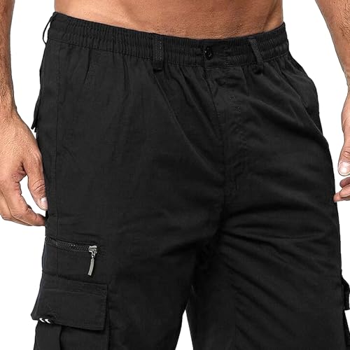 Pantalón Cargo Elastizado para Hombre 4X-Large Negro miniatura 2