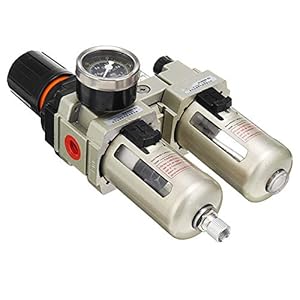 Luchtfilterregelaar AC3010-03 3/8 inch BSP Luchtcompressor Filter Waterscheider met legering Mechanische regelaar Gauge…
