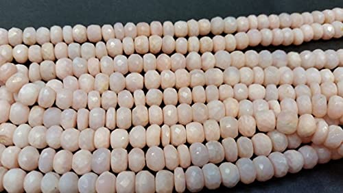 Peruvian Pink Opal 9mm perles rondelles facettées LKBEADS pour création bijoux 13.5"