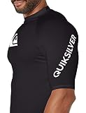 Quiksilver Męska koszulka surfingowa z krótkim rękawem All Time Ss Rashguard Rash Guard, Czarny, M