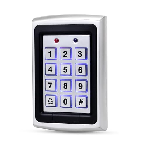 Close range digital keypad for access control system, indoor security access control, 1000 users, backlit keypad, RFID 125KHz, suitable for apartments, villas, company warehouses, garages Close range digital keypad for access control system, indoor security access control, 1000 users, backlit keypad, RFID 125KHz, suitable for apartments, villas, company warehouses, garages
