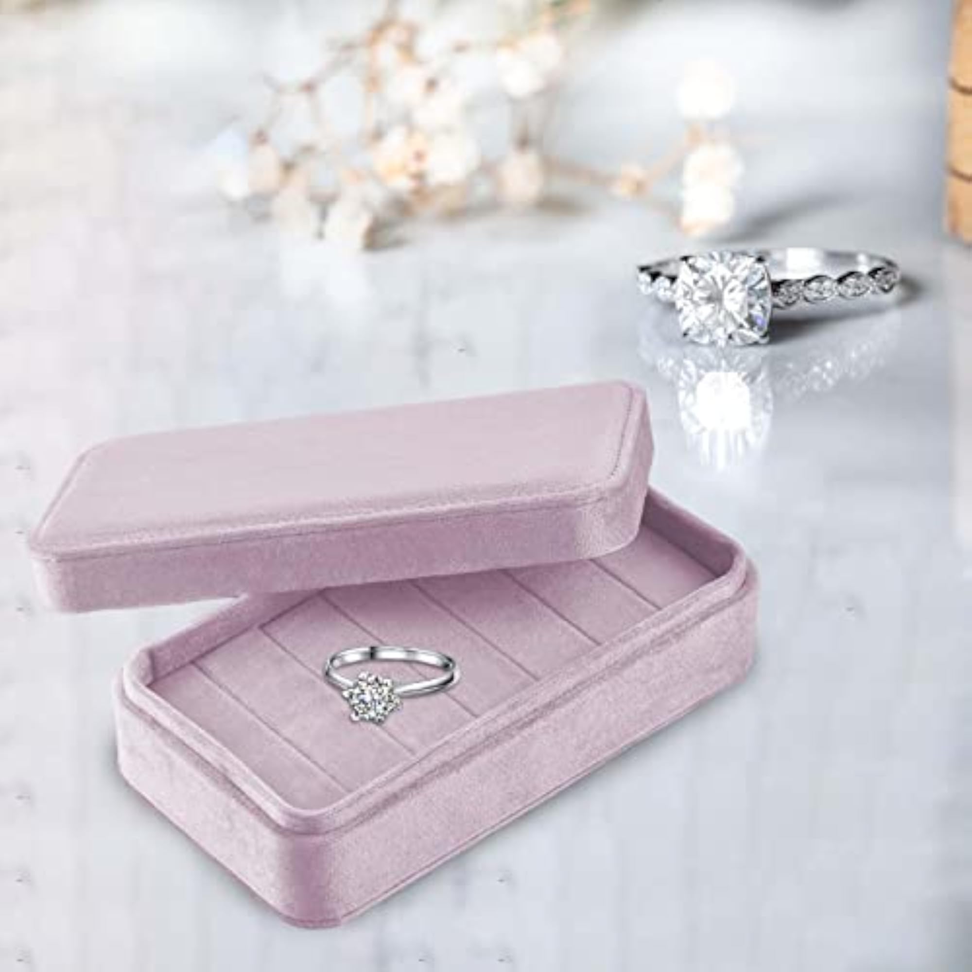 Fashion My Day® Rings Display Holder with Lid, Violet