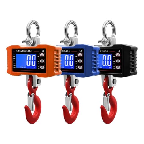 Báscula de gancho digital inalámbrica 3 colores, 1000 kg, balanza industrial alta resistencia, colgante, gramos(Blue 1000KG)