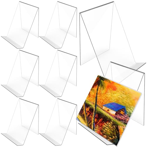Support acrylique transparent POPETPOP pour livres et magazines de bureau