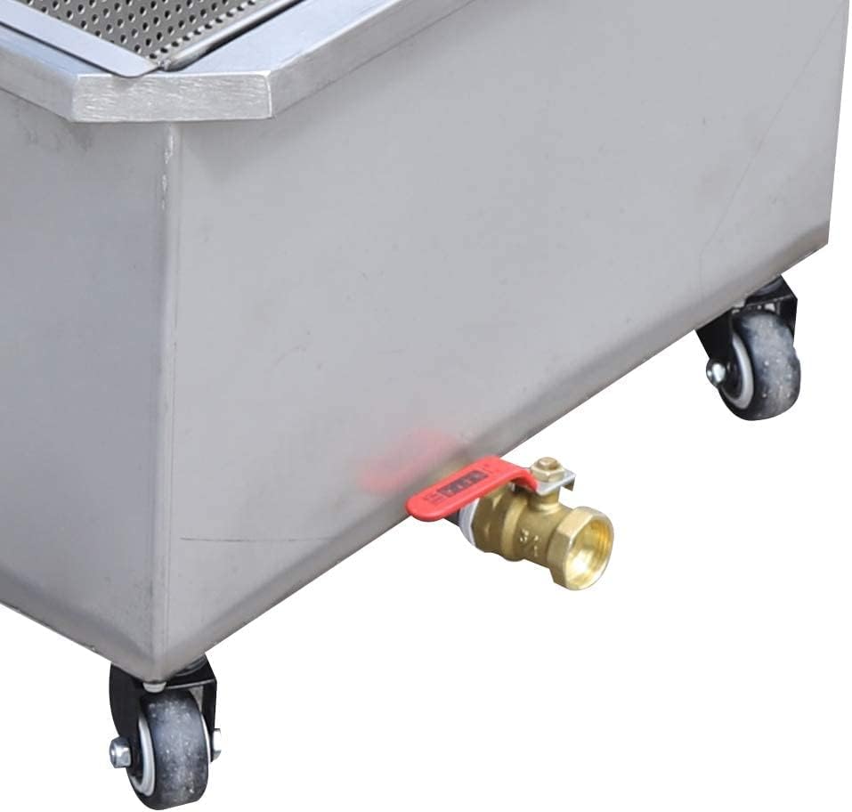 Miniatura 7 de Fetcoi Máquina de filtración de aceite móvil comercial de 55 L, máquina de filtro de aceite de freidora 550 W, sistema de filtración de aceite