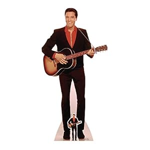 Star Cutouts Elvis Rotes Hemd Gitarre Pappaufsteller