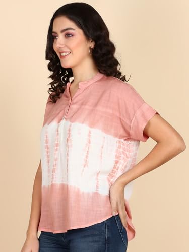 Image of Maaesa Hand Dyed Rayon Top for Women