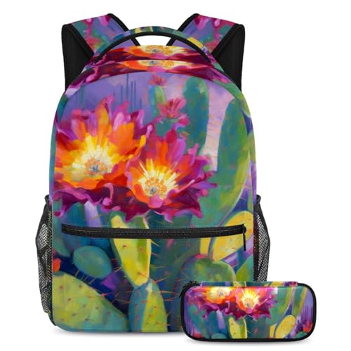 Sac à dos grand volume et trousse à crayons adolescents imprimé