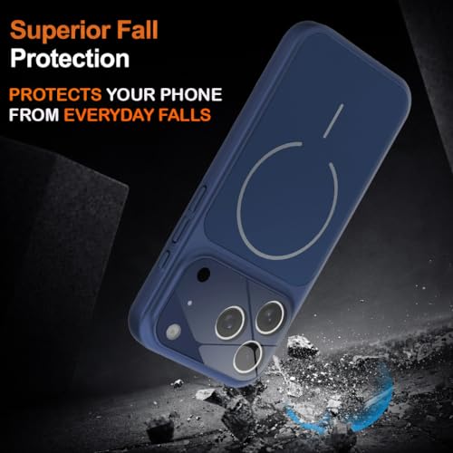 Image of SHINESTAR iPhone 17 Pro Case - Premium Shockproof Protective Cover, Wireless Charging Compatible, Slim & Durable Luxury Back Cover with Camera Protection (Blue)