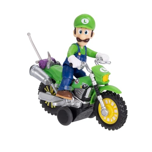 The Super Mario Galaxy Movie Luigi with Motorcycle 2.5" / 6.35cm Action Figure, Officially Licensed by Jakks Pacific - Image 4