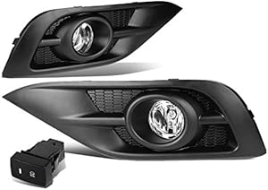 Compatible with Honda CRV RM Pair of Bumper Driving Fog Lights w/Bezel & Switch Clear Lens