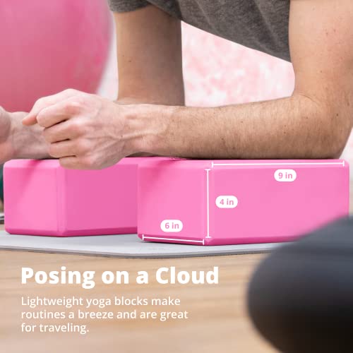 Greater Goods Premium Yoga Blocks for Yoga, Pilates, or Meditation, Watermelon Pink, (Pack of 2) - Thumbnail 3