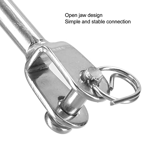 10 Pcs 3mm Turnbuckle Stainless Steel Turnbuckle Jaw Swage End Fitting Marine Turnbuckle Jaw Durable for Wire Rope Cable miniatura 6