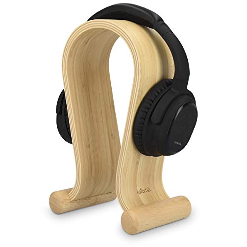 DESIGN NATURALE: dalle linee essenziali e realizzato in bambù, lo stand portatile per headphone non è solo un poggia cuffie, ma anche un oggetto decorativo e un accessorio ecosostenibile.