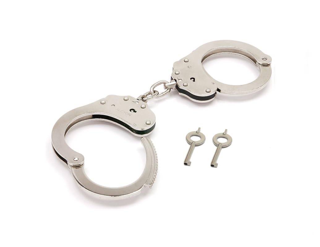 Manette spagnole di polizia Alcyon modello a catena con 2 chiavi versione standard