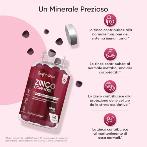 Zinco Integratore In 90 Gommose Vegane (Fornitura Per 6 Mesi) All'aroma Naturale Di Lampone, Lo Zinco Contribuisce Alla Normale Funzione Del Sistema Immunitario (Efsa), Integratore Zinc Senza Glutine - 3