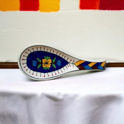 Image of Malaikah Ceramic Spoon Rest Pack of 3 for Home, Kitchen, Dining, Kitchen Decor & Gifting