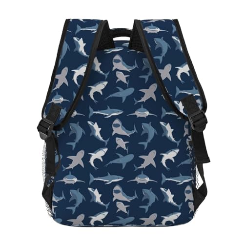 Shark Backpack Funny Laptop Backpacks Travel Hiking Camping Beach Bag Cute Bag Casual Daypack Backpack4