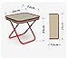 GRUKFE Portable Stool, 13 Inch Small Folding Stool for Adults, Ultralight Black Camping Stools for Hiking and Fishing, Hold Up to 265 LBS (Red)