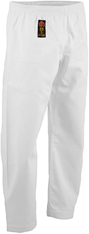 ProForce Gladiator 8oz Karate Pants w/Elastic Waist - White - Size 7